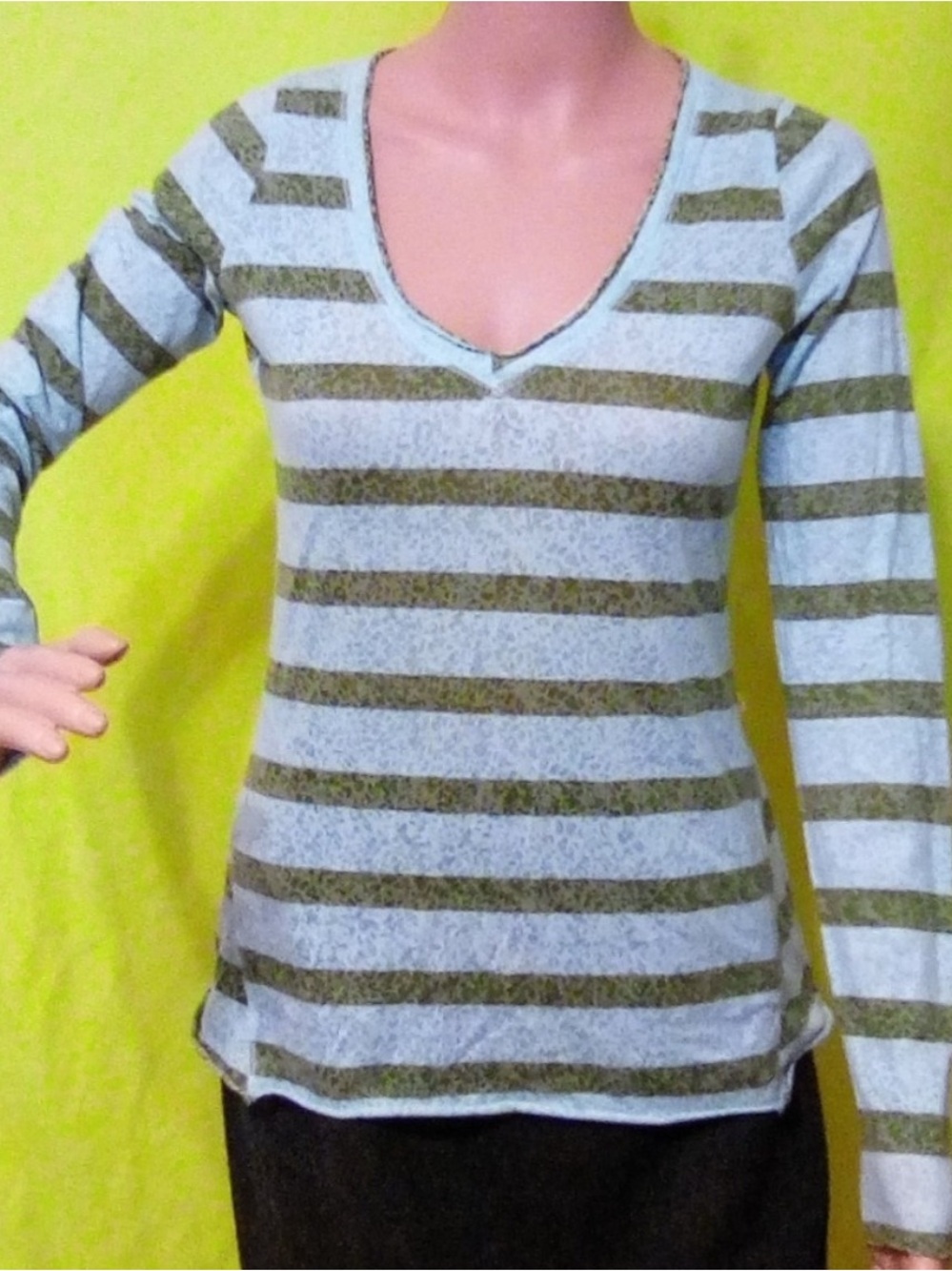 Free People Sheer Striped Top